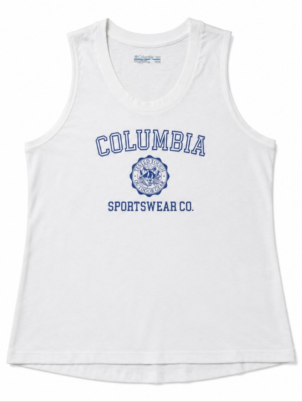 Columbia North Cascades Tank Top Women’s Medium White Graphic Sleeveless Cotton - Picture 2 of 9